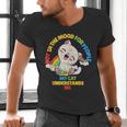 Cat Mom Loves Cats Dad Not In The Mood For People Introvert Men's V-Neck T-Shirt