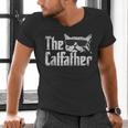The Catfather Cat Dad Fathers Day Vintage Father's Day Men's V-Neck T-Shirt