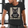 Catnip Made Me Do It Mugshot For Cat Lover Cat Mom Cat Dad Men's V-Neck T-Shirt