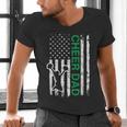 Cheer Dad Flag Green Cheerleading Men's V-Neck T-Shirt