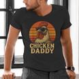 Chicken Daddy Vintage Chicken Dad Farmer Poultry Farmer Men's V-Neck T-Shirt