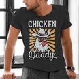 Chicken Daddy Vintage Poultry Farmer Fathers Day Men's V-Neck T-Shirt