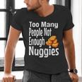 Chicken Nugget Saying Introvert Nuggie Foodie Food Men's V-Neck T-Shirt Chicken Nugget Saying Introvert Nuggie Foodie Food Men's V-Neck T-Shirt