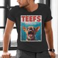 Chihuahua Teefs Top Teeth Chi Jowls Paws Dog Mom Dad Men's V-Neck T-Shirt