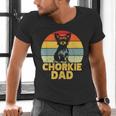 Chorkie Dad Retro Sunset Chihuahua Yorkie Mix Lover Men's V-Neck T-Shirt