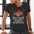 Christmas Matching Most Likely To Read A Book PJS Men's V-Neck T-Shirt Christmas Matching Most Likely To Read A Book PJS Men's V-Neck T-Shirt