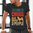Chug Dog Retro Vintage Pughuahua Owner Fur Parent Introvert Men's V-Neck T-Shirt Chug Dog Retro Vintage Pughuahua Owner Fur Parent Introvert Men's V-Neck T-Shirt