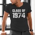 Class Of 1974 High School College Graduation Reunion Men's V-Neck T-Shirt