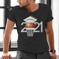 Class 2021 Graduation Senior Basketball Player Men's V-Neck T-Shirt