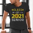 Class Of 2021 Senior Graduation Sunflower Men's V-Neck T-Shirt