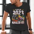 Class Of 2022 Monster Truck Graduation Cap Retro Sunset Boy Men's V-Neck T-Shirt