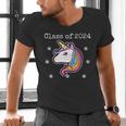 Class Of 2024 Graduation Year Unicorn Tee Shirt Men's V-Neck T-Shirt