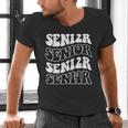 Class Of 2024 High School Senior Graduation Groovy Wave Men's V-Neck T-Shirt