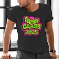 Class Of 2025 Senior Fresh 90s TV Style Retro Graduation Men's V-Neck T-Shirt