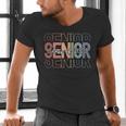 Class Of 2025 Senior 2025 Graduation Leopard Retro Rainbow Men's V-Neck T-Shirt