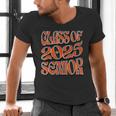 Class Of 2025 Senior Orange And Student Graduation Men's V-Neck T-Shirt