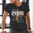 Class Of 2026 Christian Graduation Senior Graduate Men's V-Neck T-Shirt