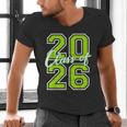 Class Of 2026 Graduation Varsity Lime Green Letters Men's V-Neck T-Shirt