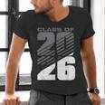 Class Of 2026 High School Senior Graduation Grey Sport Style Men's V-Neck T-Shirt