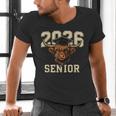 Class Of 2026 Highland Cow Senior Graduation School Pride Men's V-Neck T-Shirt