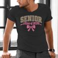 Class Of 2026 Pink Coquette Bow Senior Graduation Men's V-Neck T-Shirt