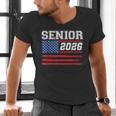 Class Of 2026 Senior Back To School American Flag Graduation Men's V-Neck T-Shirt