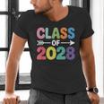 Class Of 2028 Colorful Graduation Men's V-Neck T-Shirt