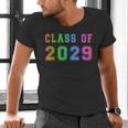 Class Of 2029 High School Graduation Date GraduateShirt Men's V-Neck T-Shirt