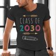 Class Of 2030 Grow With Me 2nd Grade Graduation Men's V-Neck T-Shirt