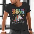 Class Of 2031 Magical Unicorn Graduation Cap Men's V-Neck T-Shirt