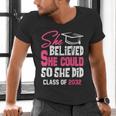 Class Of 2032 She Believed She Could Kids Graduation T-Shirt Men's V-Neck T-Shirt