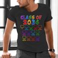 Class Of 2034 Grow With Me Graduation First Day Of School Men's V-Neck T-Shirt