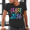 Class Of 2036 First Day Kindergarten Grow With Me Graduation Men's V-Neck T-Shirt