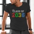 Class Of 2036 Grow With Me Graduation First Day Of School Men's V-Neck T-Shirt