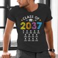 Class Of 2037 Grow With Me Checklist Graduation Men's V-Neck T-Shirt