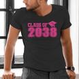 Class Of 2038 Pink Girls Growing Up School Memory Graduation Men's V-Neck T-Shirt