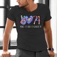 Class Of 74 1974 50th Class Reunion Tie Dye Graduation Items Men's V-Neck T-Shirt