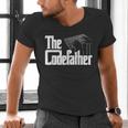 The Code Father Computer Coder Dad Programmer Men's V-Neck T-Shirt