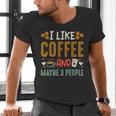 Coffee & Introvert Humor Tee Quote Cute Font Men's V-Neck T-Shirt Coffee & Introvert Humor Tee Quote Cute Font Men's V-Neck T-Shirt
