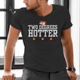 College Masters Degree Graduation Two Degrees Hotter Men's V-Neck T-Shirt