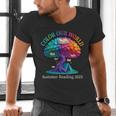 Color Our World Summer Reading 2025 Tree Book Lover Camping Men's V-Neck T-Shirt