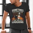 Cool Bowling Men Dad Bowler Fun Crazy Best Bowling Men's V-Neck T-Shirt