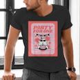 Cool Fun Cute Party Introvert Cat Character Men's V-Neck T-Shirt