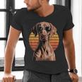 Cool Retro Vizsla Dog Mom Dad Vintage Pet Lovers Men's V-Neck T-Shirt