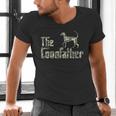 Coonfather Coon Hunting Dogs Coonhound Dad Men's V-Neck T-Shirt