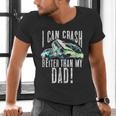 I Can Crash Better Than My Dad Graphic Demo Derby Shirt Men's V-Neck T-Shirt
