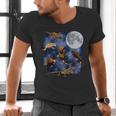 Crested Gecko Moon Retro Reptile Mom Dad Breeder Lover Men's V-Neck T-Shirt