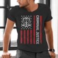 Criminal Justice Major College Student Graduate Graduation Men's V-Neck T-Shirt