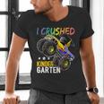 I Crushed Kindergarten Monster Truck Graduation Boys Small Men's V-Neck T-Shirt