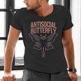 Cryptid Cryptozoology Mothman Introvert -Adults Butterfly Small Crew Neck Classic Fit Short Sleeve Polyester 100 Printed Blended Fabric Men's V-Neck T-Shirt
